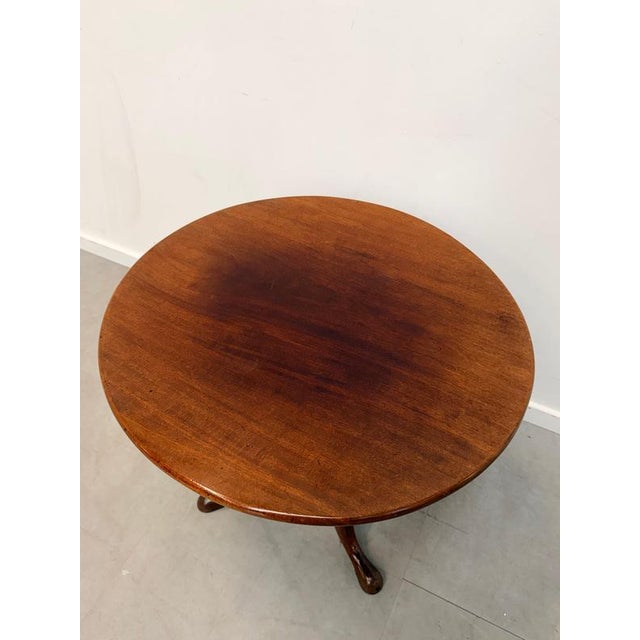 Antique Tilt-Top Pedestal Table For Sale - Image 4 of 6