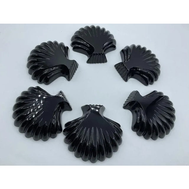 Modern Antique French Shell Shaped Dishes in Opaline Glass, Set of 6 For Sale - Image 3 of 8