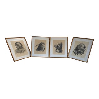 1980s Gregory Perillo Set of Artist's Proof Indian Chiefs For Sale