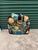 Folk Art Signed Vintage 1980s Hand-Painted Repoussé Metal Floral Fireplace Screen For Sale - Image 3 of 6