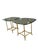 La Barge Style Vintage Brass Base Glass Top Side Table With Hoof Feet Labarge For Sale In Dallas - Image 6 of 11