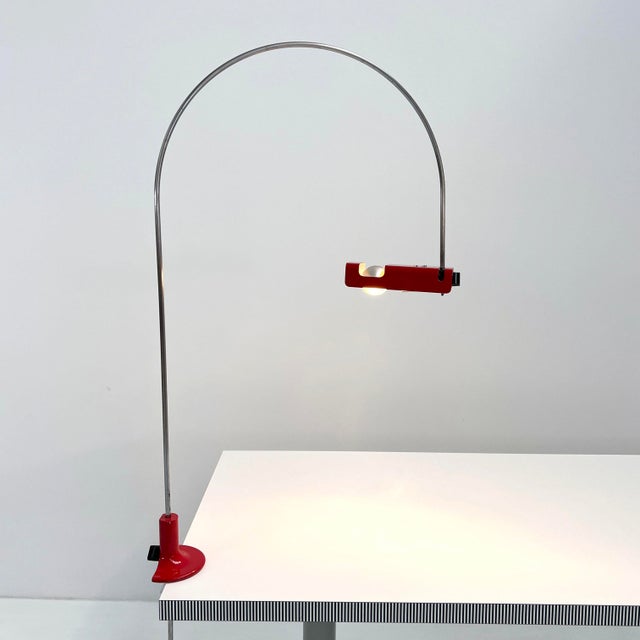 1960s Red Spider Desk Lamp by Joe Colombo for Oluce, 1970s For Sale - Image 5 of 11
