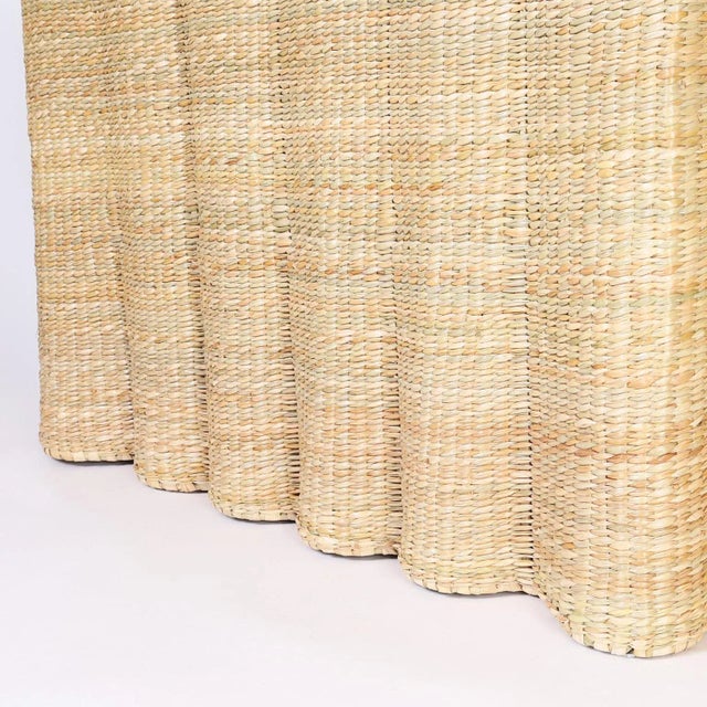 The Fernanda Pair of Wicker Drapery Ghost Consoles From the Fs Flores Collection For Sale - Image 9 of 10