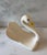 Vintage ceramic towel holder in the shape of a swan. Cute addition to children's bath or guest bathroom.