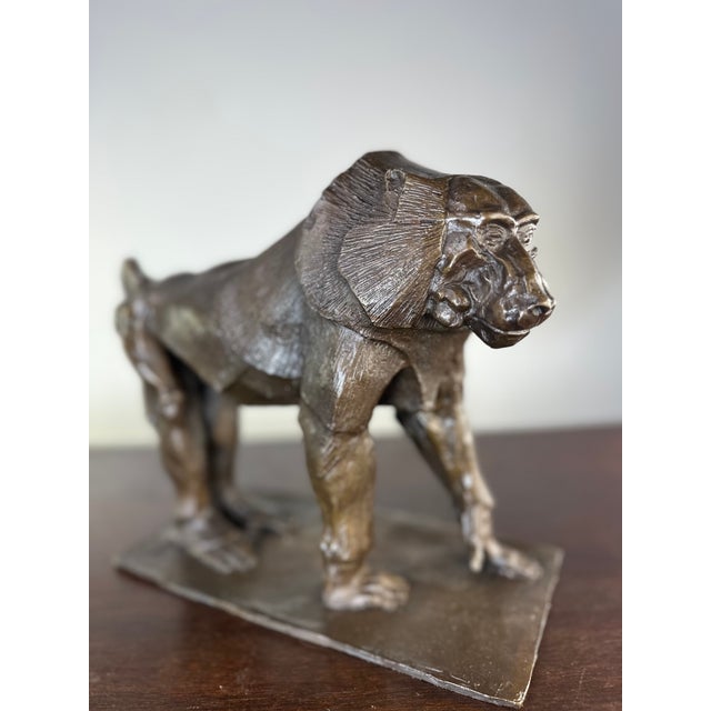 Contemporary Bronze Baboon in the style of Rembrandt Bugatti for Bubian, 2000s For Sale - Image 3 of 13