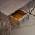 Pair of desks in limed oak featuring a lattice structure between the side legs and three drawers each. Charming gray and...
