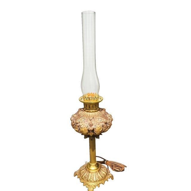 1969 L&l WMC Hollywood Regency Cherub Victorian Revival Parlor Lamp For Sale In Boston - Image 6 of 8