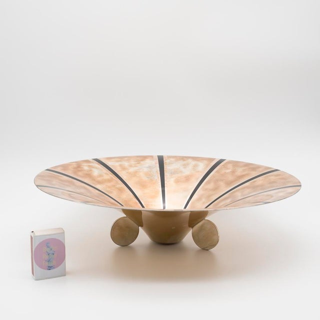 Black Starburst Silver-Plated Centre Bowl from WMF Ikora, 1930s For Sale - Image 4 of 10