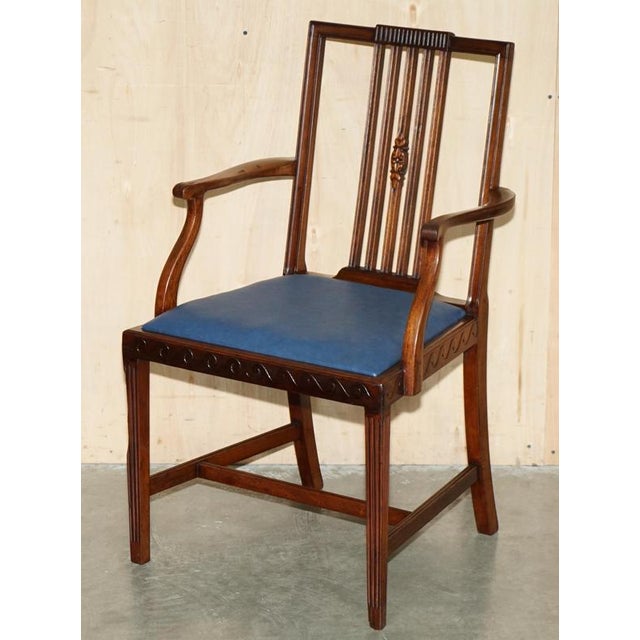 Antique English Victorian Hardwood Dining Chairs by James Jas Shoolbred, Set of 6 For Sale - Image 6 of 18