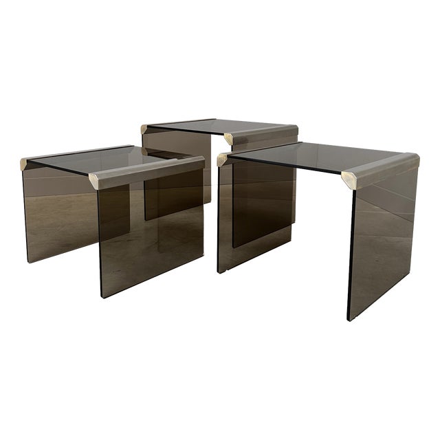 T35 Nesting Tables by Pierangelo Gallotti for Gallotti & Radice, Italy, 1970s, Set of 3 For Sale