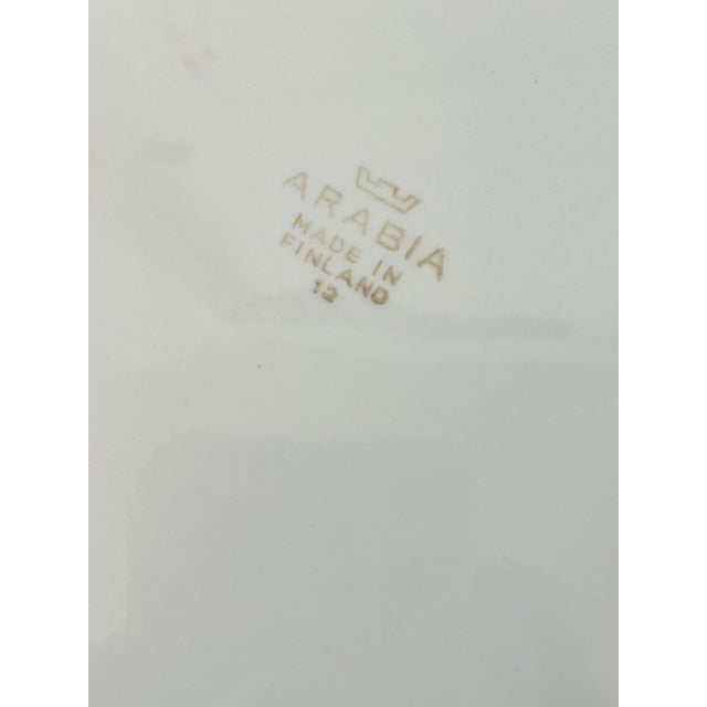 1970s Vintage Arabia Finland Oval Turkey Serving Plate Platter, 18 1/4”. Thanksgiving For Sale - Image 5 of 7