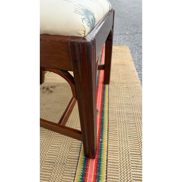 Oxblood Red A Antique English Mahogany Gothic Georgian Side Chair, 18th Century For Sale - Image 8 of 12