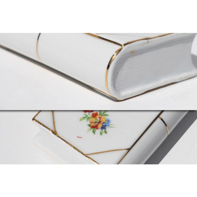 1930s Porcelain Book Toothpick Holder by Vista Alegre, Portugal For Sale - Image 11 of 13