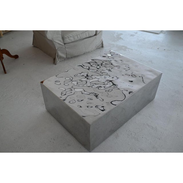 Sculptural Mirror-Polished Stainless Steel Coffee Table by Veliento For Sale - Image 11 of 14