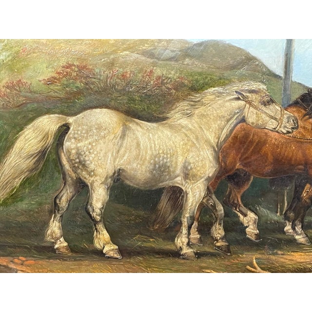 Victorian Edward Lloyd of Ellesmere (1818–1901) Important Victorian Equestrian Oil Painting Travelling to Chester (On the Road) — Dated 4 August 1874 For Sale - Image 3 of 18