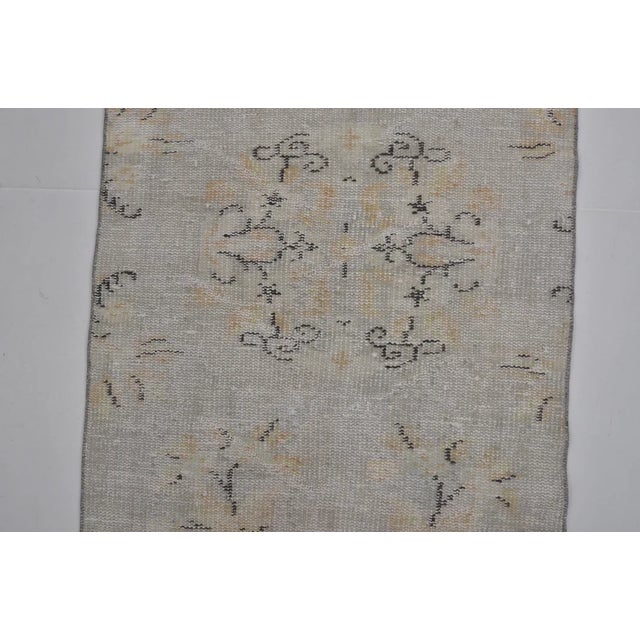 Vintage Distressed Turkish Oushak Runner For Sale - Image 10 of 10