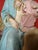 Polychrome Plaster Statue of Virgin of the Sacred Heart and Jesus, 19th Century For Sale - Image 5 of 8