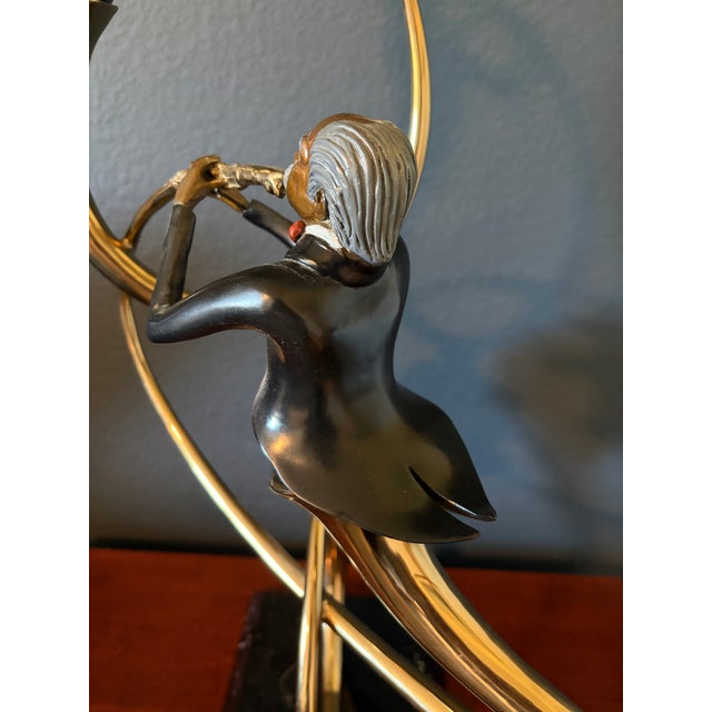 1980s Bronze Sculpture by Paul Wegner Entitled "Swingin Blowing Playin" For Sale - Image 9 of 16