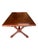 Rustic 1970s Solid Wood Trestle X Brace Leg Table For Sale - Image 3 of 12