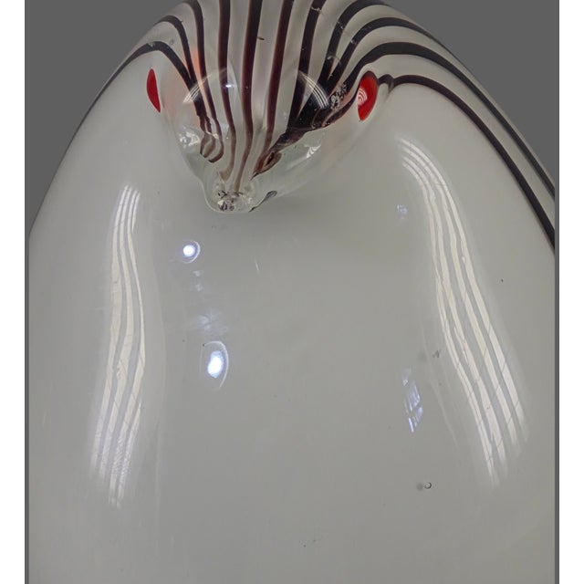 Glass Vintage Art Class Figurine Attributed Murano Italy Penguin For Sale - Image 7 of 9