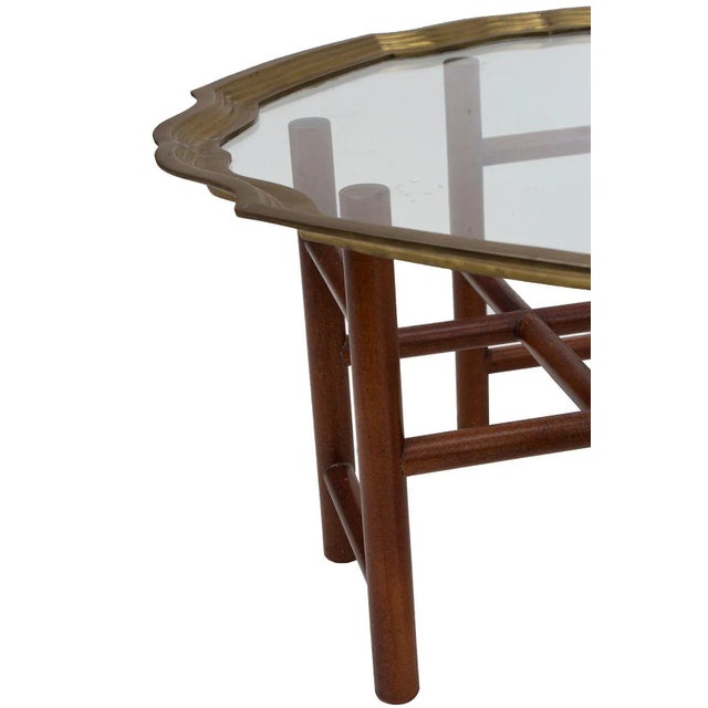 Gold Baker Style Tray Top Table- Petite Size For Sale - Image 8 of 11