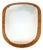 Vintage Organic Wall Mirror with Wood-Veneered Panel, 1960s For Sale