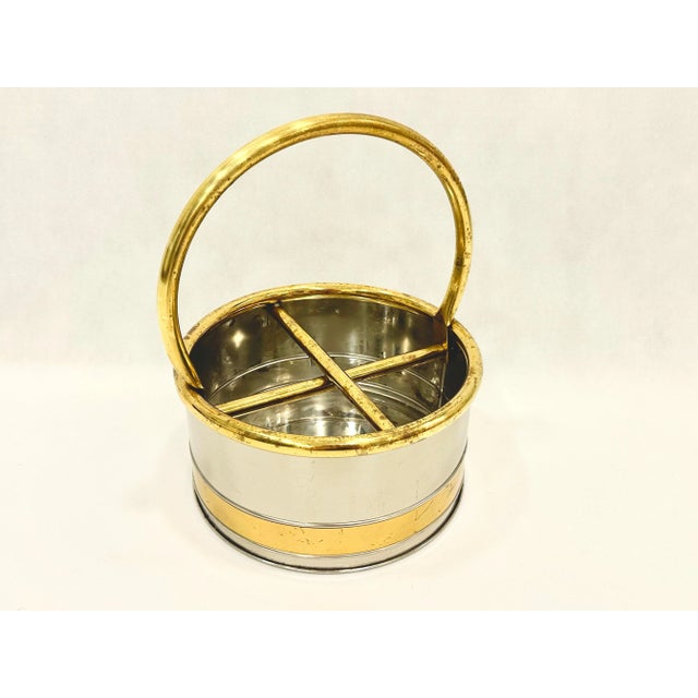 Brass and Steel Bottles Basket from Gilde Handwerk, 1970s For Sale - Image 11 of 13