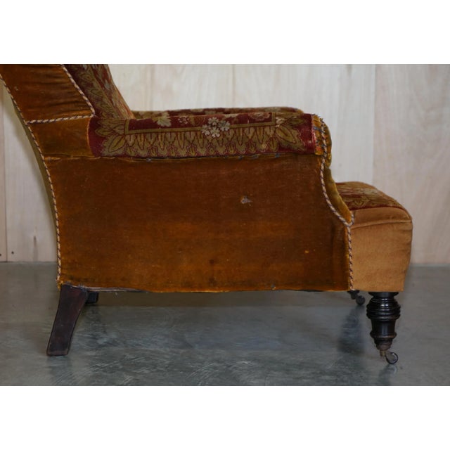 Victorian Kilim Rug Armchair, 1880s For Sale - Image 11 of 17