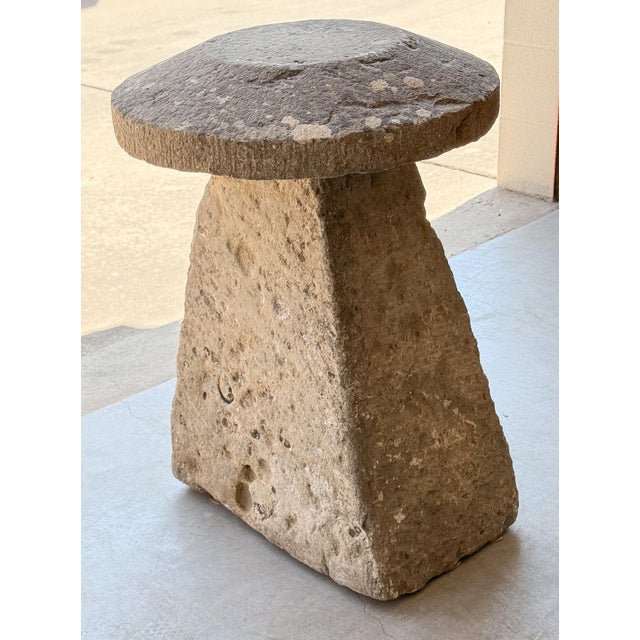 Stone Large English Steddle or Staddle Stone for the Garden For Sale - Image 7 of 11