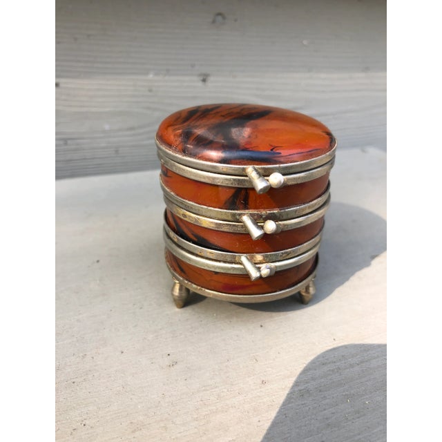 Diminutive Faux Marble Jewelry Box For Sale - Image 10 of 10