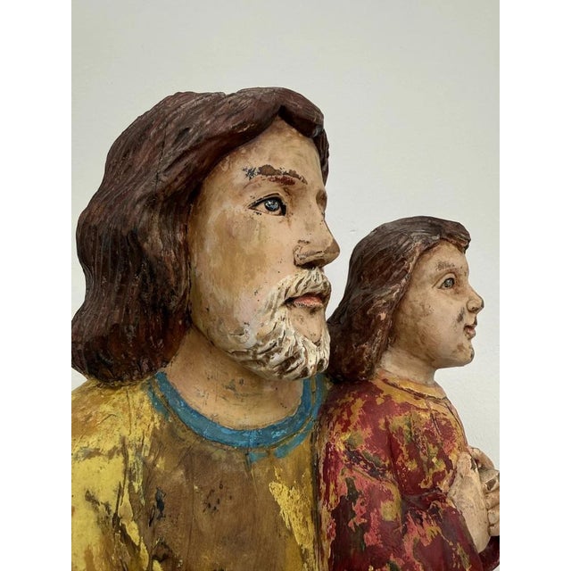 Baroque Devotional Figure of St. Joseph with the Christ Child, Southern Germany, 1750-1800 For Sale - Image 13 of 18