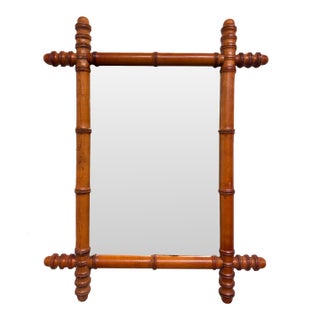 19th Century Faux Bamboo Mirror For Sale