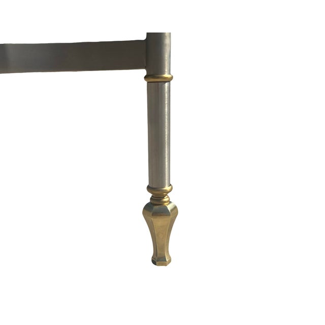 Hollywood Regency Mid Century Hollywood Regency Neoclassical Italian Brass Console Table Italy For Sale - Image 3 of 12
