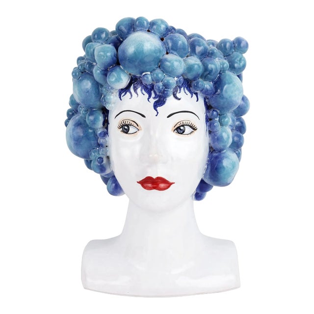 VIETRI Sicilian Heads Bubbles Head Sculpture For Sale