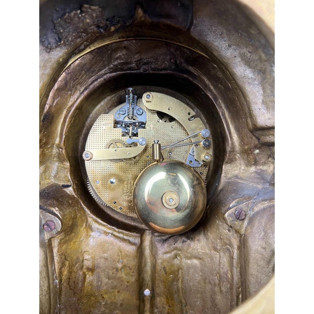 Vintage Brass Mantel Clock For Sale - Image 16 of 18
