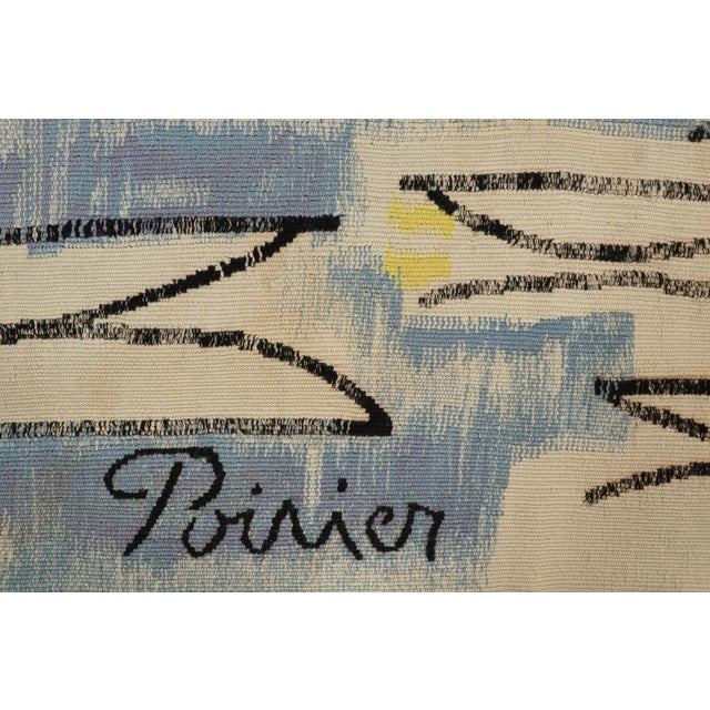 Textile Rare Signed Vintage Abstract Tapestry by Etienne Poirier, From Rug & Kilim For Sale - Image 7 of 8