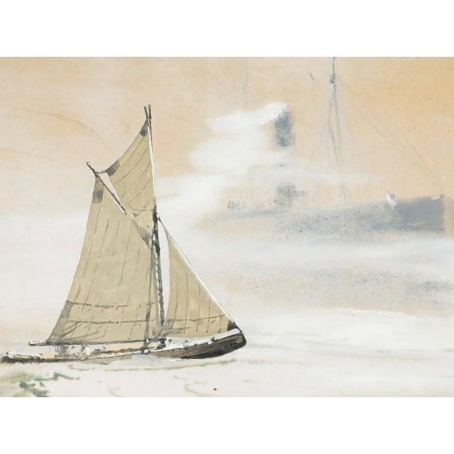 Georg Romin, on the High Seas, Gouache on Paper, Framed For Sale - Image 6 of 10