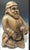 Figurative Vintage Large Hand Carved Wooden Santa Claus Holding Deer Sculpture For Sale - Image 3 of 5