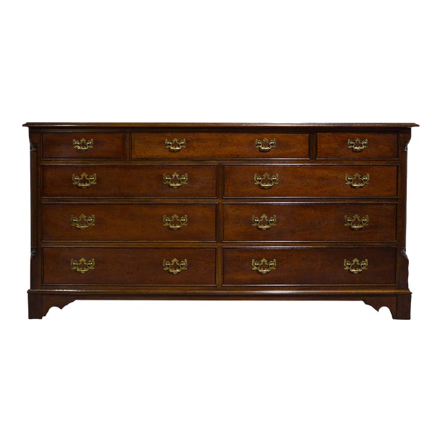 Mid Century Chippendale Style 9 Drawer Dresser by Hickory White Furniture For Sale