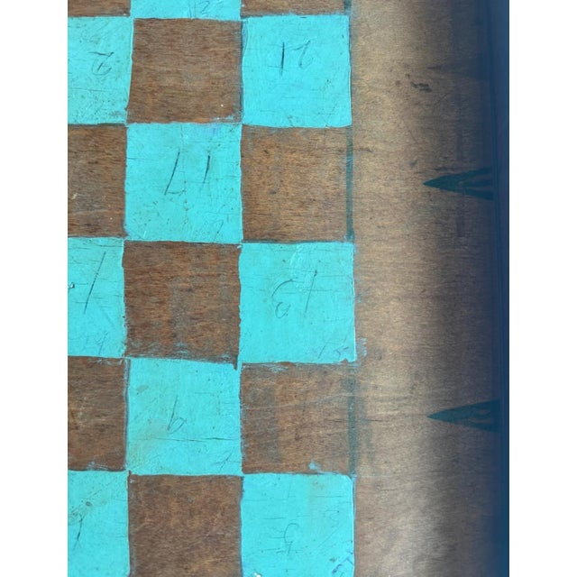 Americana Parcheesi Gameboard With Checkers on the Reverse, 1900 For Sale - Image 11 of 12
