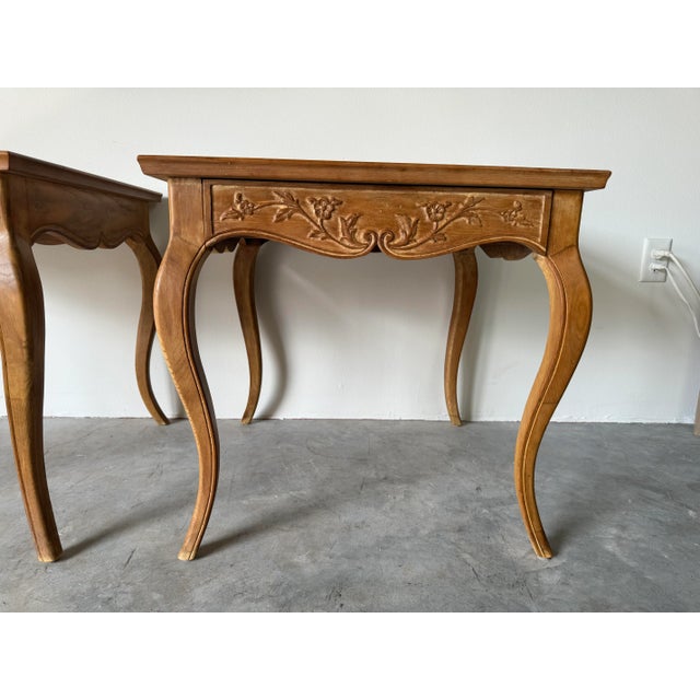 Henredon French Country Style One Drawer End Tables - a Pair For Sale - Image 9 of 12