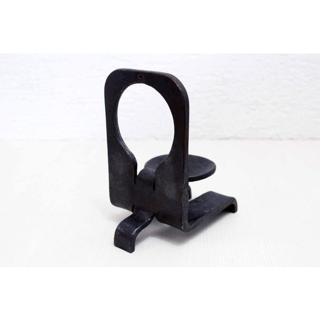 1970s Brutalist Iron Candleholder, 1970s For Sale - Image 5 of 11