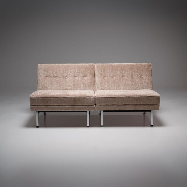 Textile Set of Modular Lounge Chairs by George Nelson for Herman Miller, 1960s For Sale - Image 7 of 15