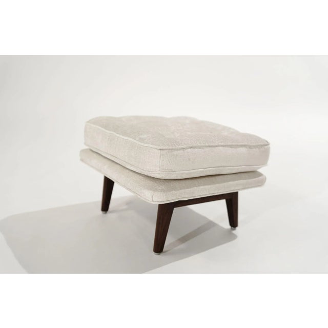 White Edward Wormley for Dunbar Janus Collection Chair and Footstool, C. 1950s For Sale - Image 8 of 13