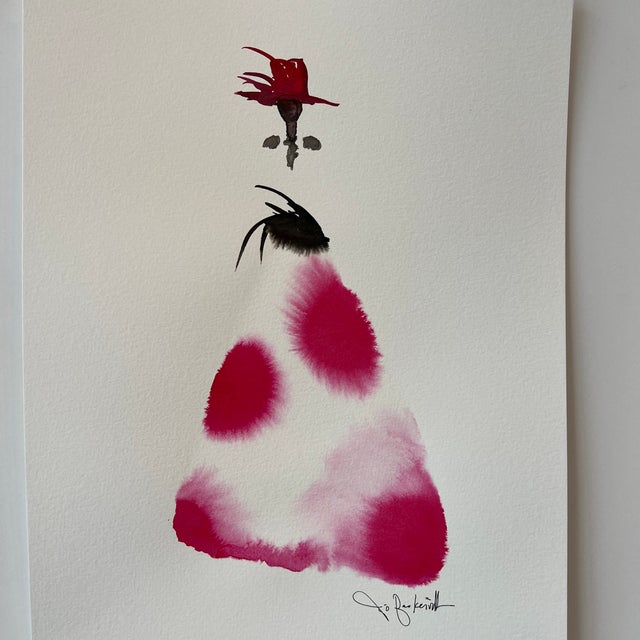 Unframed Ink Wash Original Works on Paper with Ink Signed on the reverse JO BASKERVILLE Jo Baskerville 1968, Petersburg,...