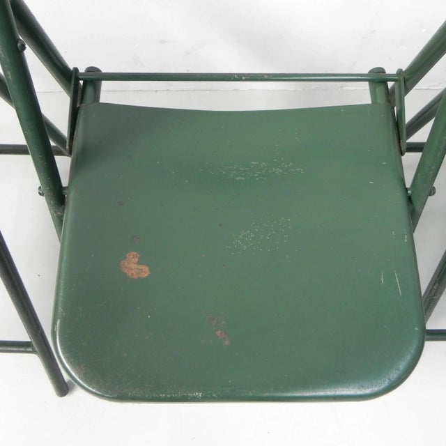 Metal Industrial Steel Du-Al Folding Chairs from Dare Inglis, Set of 4 For Sale - Image 7 of 18