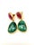 Bochic "Capri" Ruby & Multi Rough Cut Emeralds Set In 18K Gold & Silver Natural Ruby from Africa Natural Emeralds from...