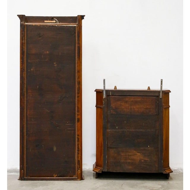 Walnut Wood Cabinet with Display Case, 1950s For Sale - Image 9 of 18