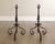 Antique Arts & Crafts Pair of Wrought Iron Fireplace Andirons For Sale In Philadelphia - Image 6 of 12