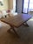 Custom Oak and Steel Dining Table For Sale - Image 9 of 9